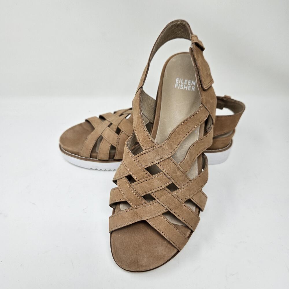 Eileen Fisher Womens Shoes 8.5 sport sandals Tan Garnet Hill